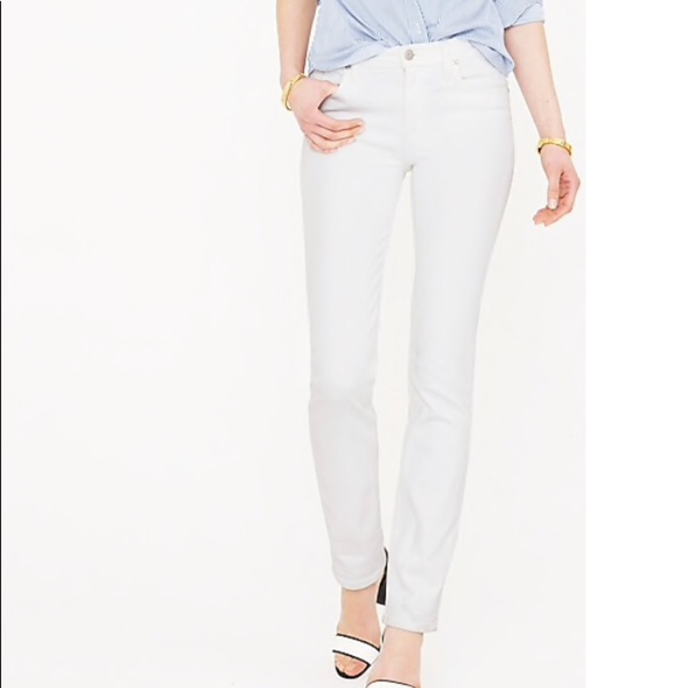 J. Crew Matchstick White Denim Jeans